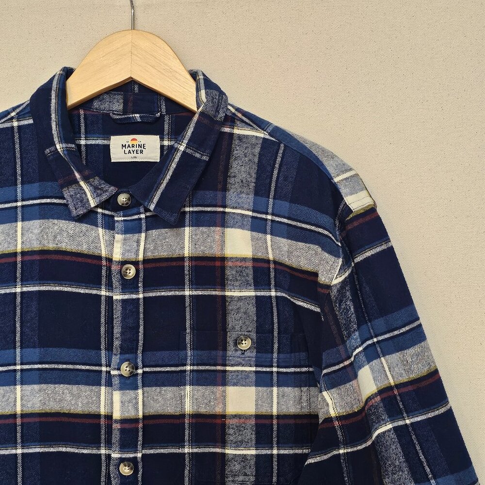 Marine Layer Heavy Classic Flannel Button Down L/XL